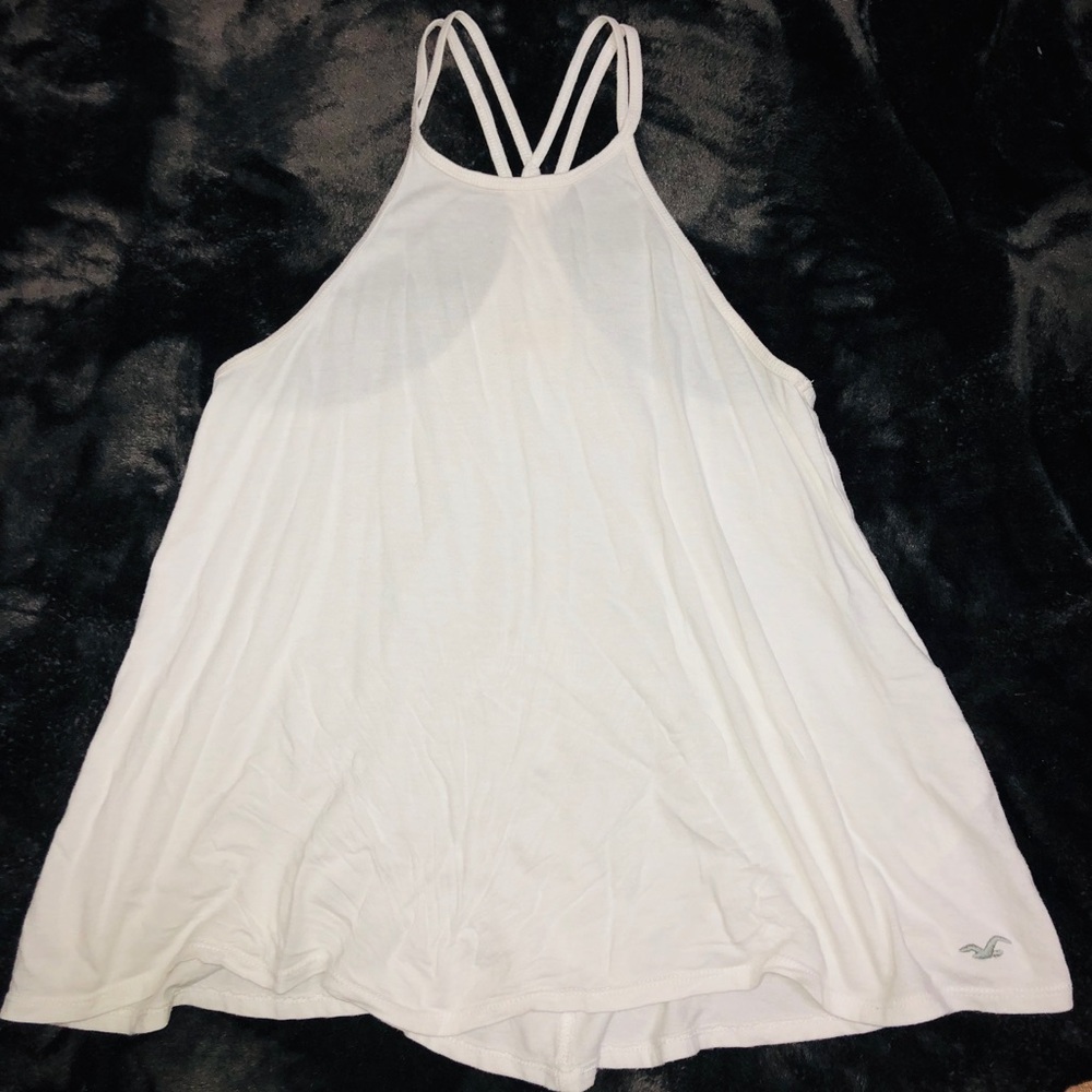 Loose white tank top